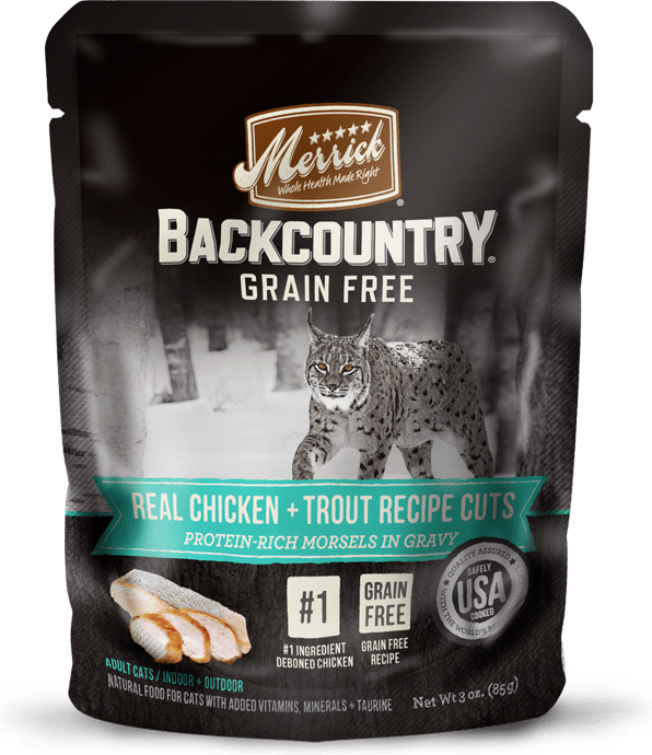 Merrick Backcountry Grain Free Real Chicken + Trout Recipe Cuts